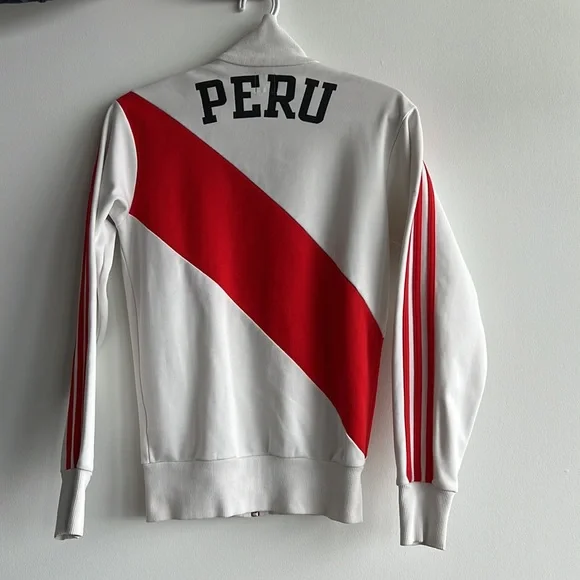 Vintage 70's-80's Original Adidas F.P.F Peru Soccer Classic Running Jacket - Picture 2 of 7
